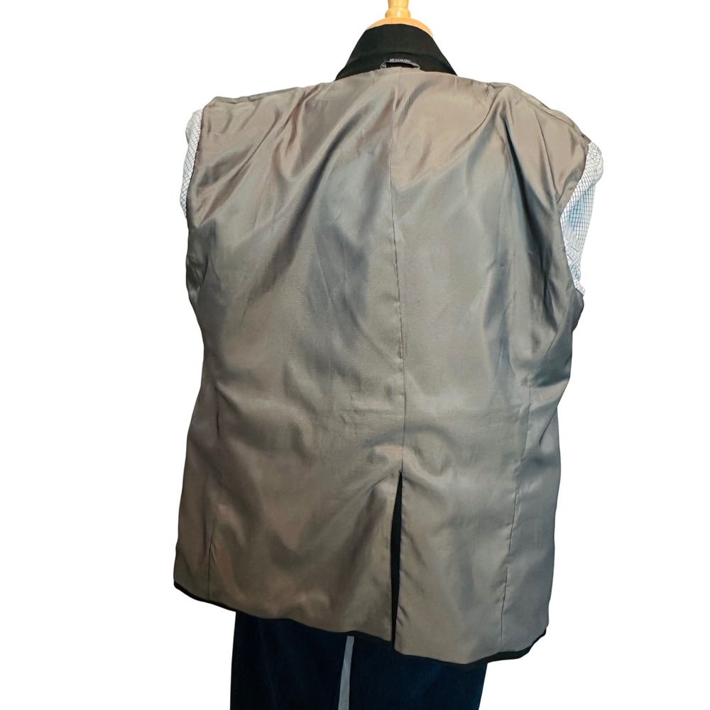 Saddlebred Mens Blazer Jacket Charcoal Grey 46R Two Button Vented sport coat - Picture 6 of 9